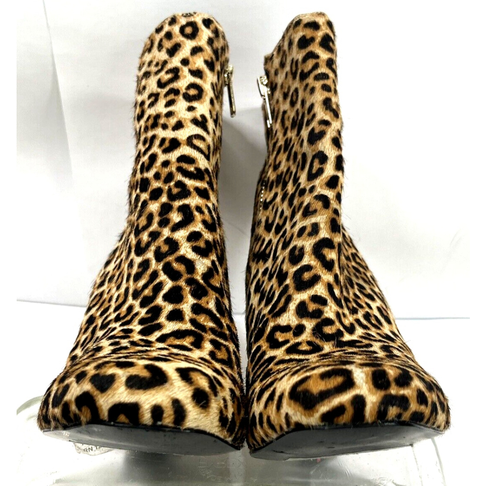 Steve Madden Womens Animal Print Pony Hair Booties Size 8 M Pixie-L Block Heel - Picture 5 of 16